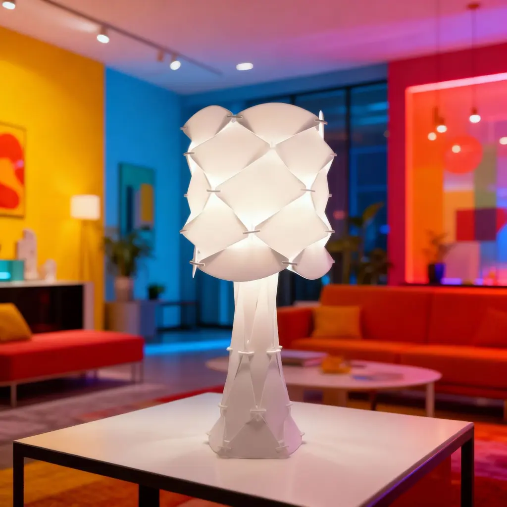 18 White Kaleidoscope Colorful Modern Interior.webp