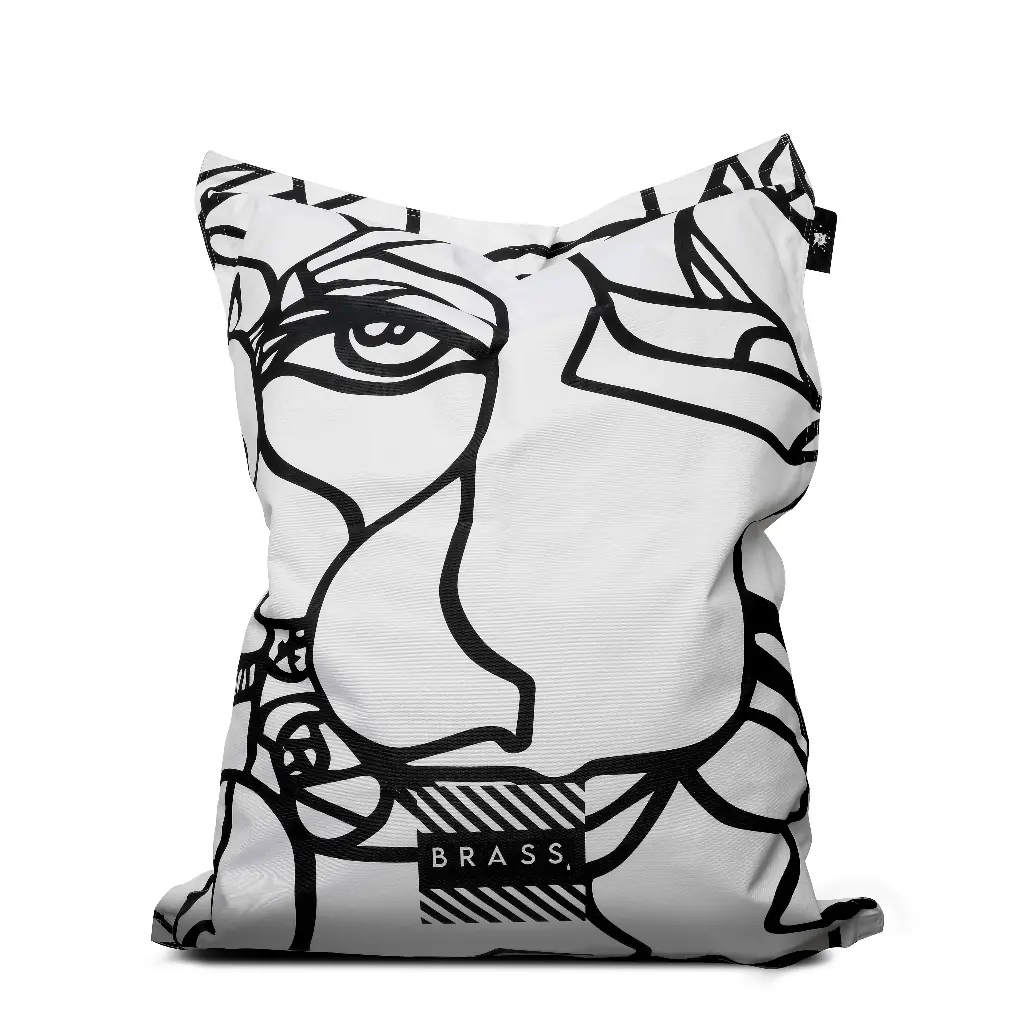 White Koseka -Housse  pour pouf