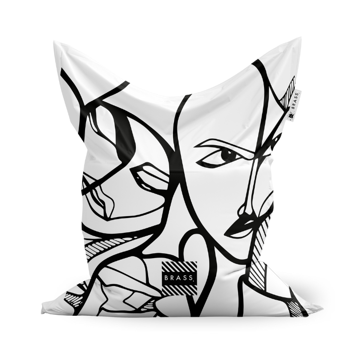 White Elongi - Cover  for beanbag