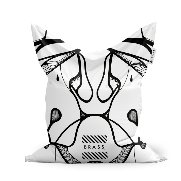 White Bolingo - Housse pour pouf