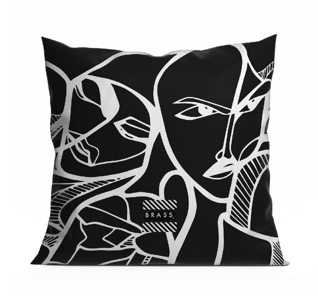 Cushion Black Elongi - Outdoor