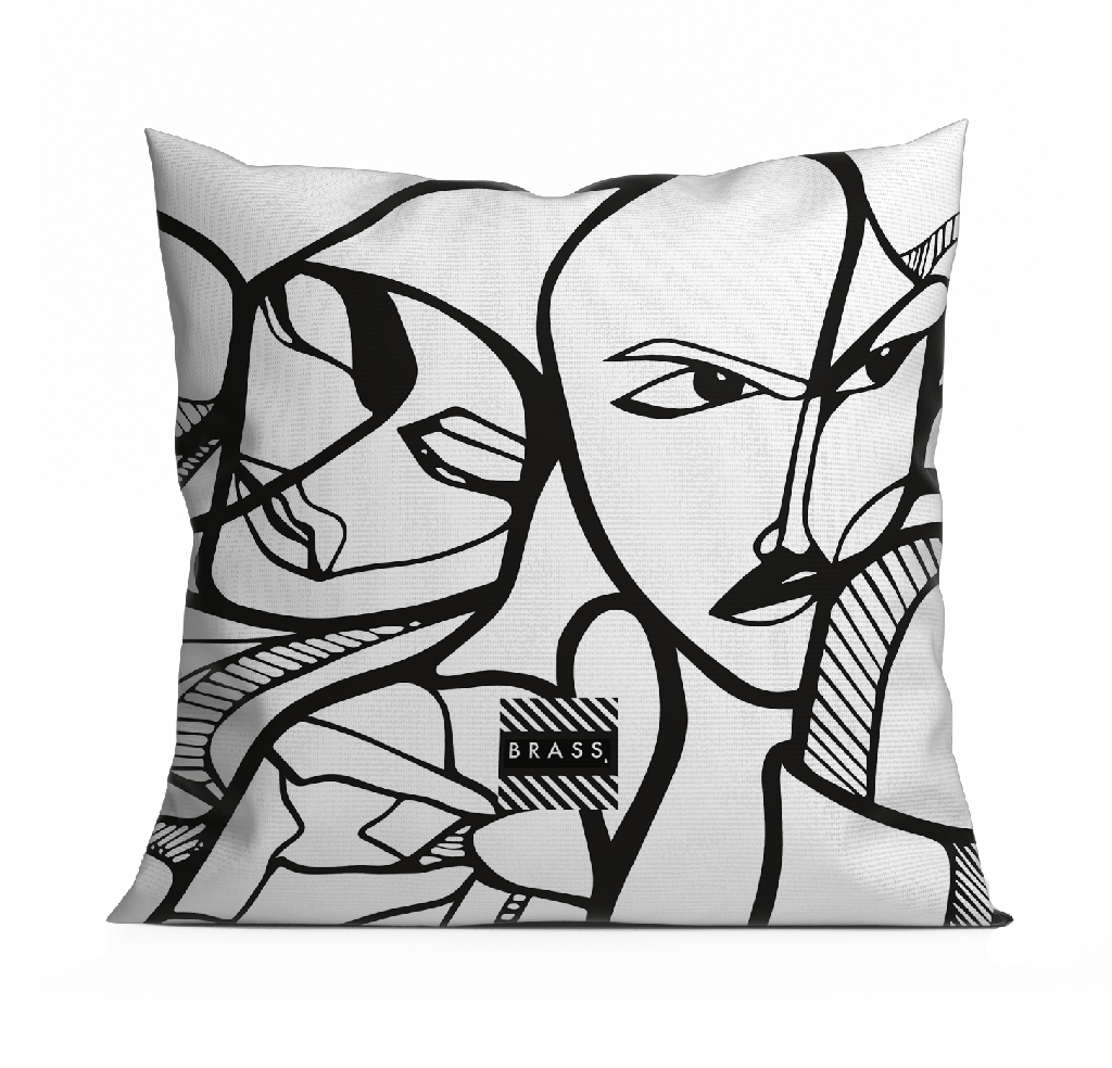 Housse de coussin White Elongi